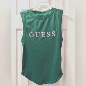 NWT - GUESS Eliza Rhinestone Logo Tank Top